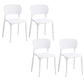 Open Back Dining Side Chair Stacking Plastic Dining Armless Chair
