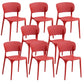 Open Back Dining Side Chair Stacking Plastic Dining Armless Chair