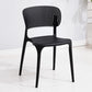 Open Back Dining Side Chair Stacking Plastic Dining Armless Chair