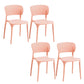 Open Back Dining Side Chair Stacking Plastic Dining Armless Chair