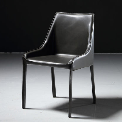 Industrial Kitchen Dining Side Chair Parsons Chair in Black Finish