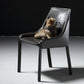 Industriële keuken Dining zijstoel Parsons stoel in zwarte afwerking