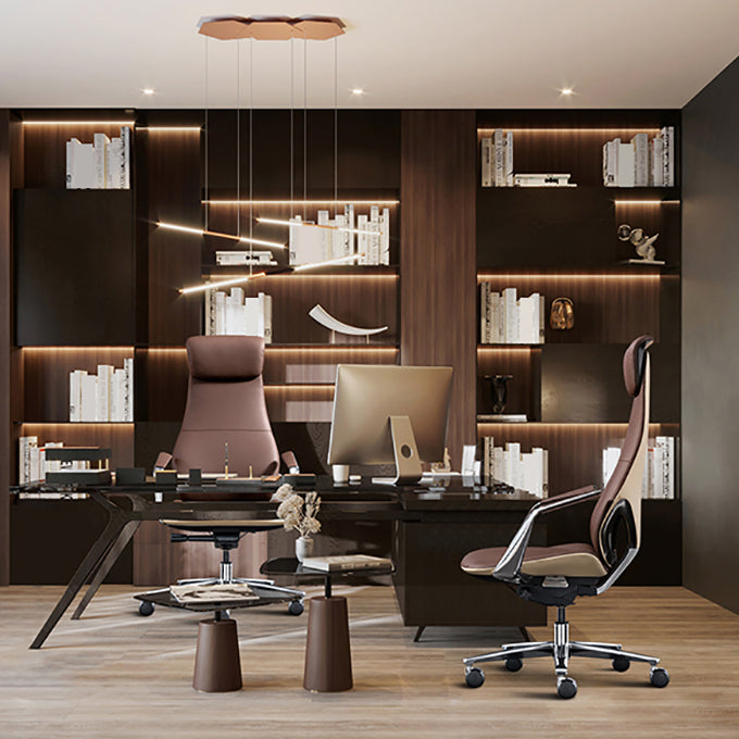 Hedendaagse Fixed Arms Executive Chair Wheels omvatten managersstoel voor kantoor