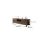 Support multimédia TV antique, console TV en frêne avec tiroirs pour salon