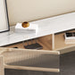 Moderne tv-mediastandaard stenen tv-console voor aan de muur met deuren