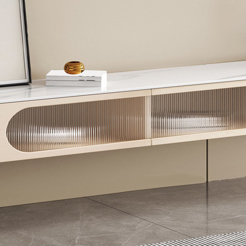 Moderne tv-mediastandaard stenen tv-console voor aan de muur met deuren