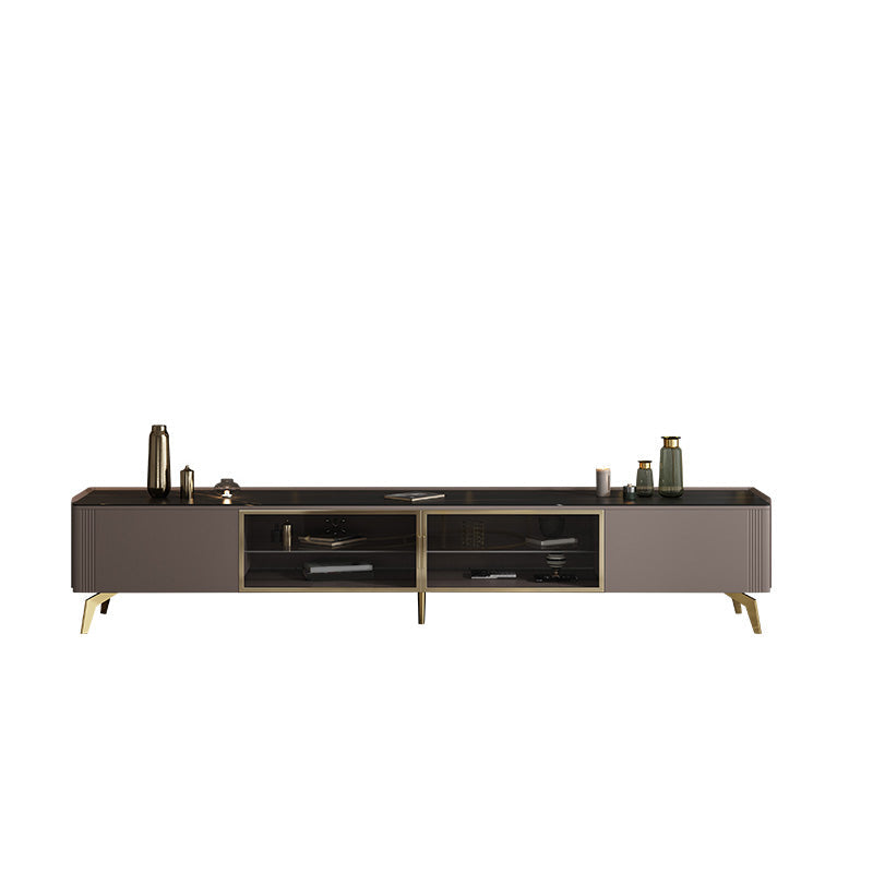 Glam Media Console TV Stand Stone TV Media Console for Living Room Clearhalo 'furn' 'furn_tv_stands_entertainment_centers' 'Furniture' 'Living Room Furniture' 'TV Stands & Entertainment Centers' 'TV Stands & Media Storage Furniture' 'tv_stands_entertainment_centers' 6729569