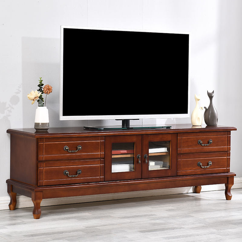 Contemporary TV Media Stand Wooden Media Console with Drawers 79"L x 16"W x 20"H Coffee Clearhalo 'furn' 'furn_tv_stands_entertainment_centers' 'Furniture' 'Living Room Furniture' 'TV Stands & Entertainment Centers' 'TV Stands & Media Storage Furniture' 'tv_stands_entertainment_centers' 6729605