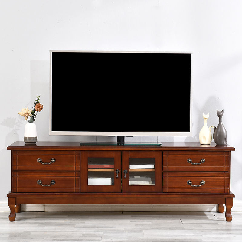 Contemporary TV Media Stand Wooden Media Console with Drawers 71"L x 16"W x 20"H Coffee Clearhalo 'furn' 'furn_tv_stands_entertainment_centers' 'Furniture' 'Living Room Furniture' 'TV Stands & Entertainment Centers' 'TV Stands & Media Storage Furniture' 'tv_stands_entertainment_centers' 6729608
