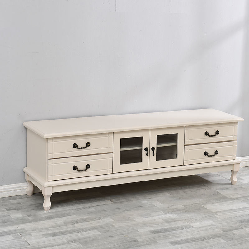Contemporary TV Media Stand Wooden Media Console with Drawers Ivory Clearhalo 'furn' 'furn_tv_stands_entertainment_centers' 'Furniture' 'Living Room Furniture' 'TV Stands & Entertainment Centers' 'TV Stands & Media Storage Furniture' 'tv_stands_entertainment_centers' 6729610