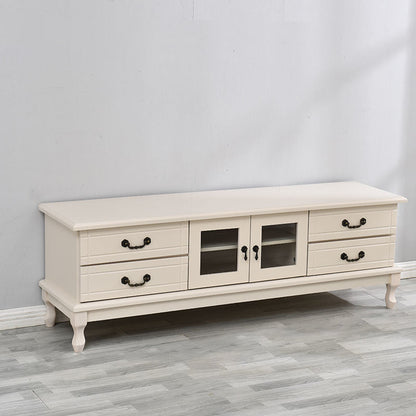 Contemporary TV Media Stand Wooden Media Console with Drawers Ivory Clearhalo 'furn' 'furn_tv_stands_entertainment_centers' 'Furniture' 'Living Room Furniture' 'TV Stands & Entertainment Centers' 'TV Stands & Media Storage Furniture' 'tv_stands_entertainment_centers' 6729610