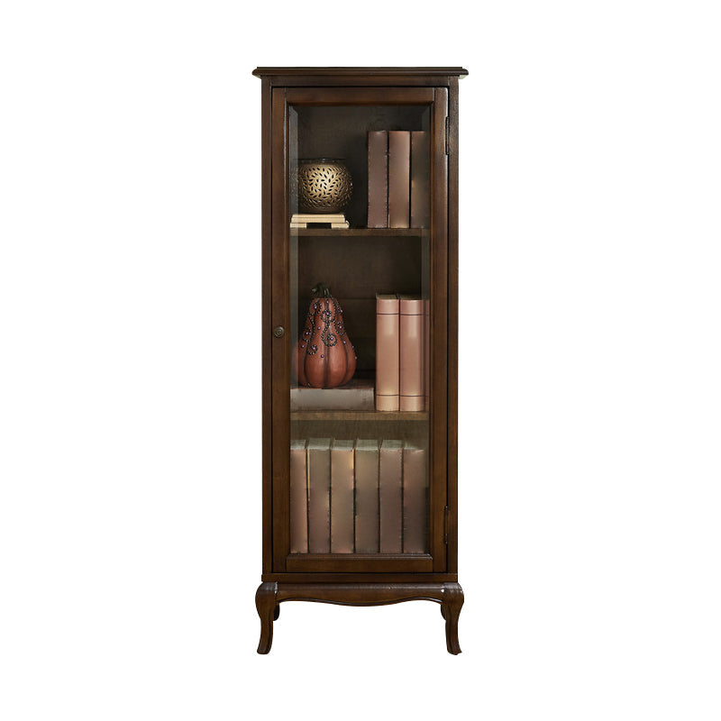 Mid-Century Modern Display Stand Rubberwood Display Cabinet with Doors for Dining Room Clearhalo 'Display & China Cabinets' 'display_china_cabinets' 'furn' 'furn_display_china_cabinets' 'Furniture' 'Kitchen & Dining Furniture' 6729684