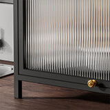 Curio Curio Curio Curio Porte in vetro Armadio in metallo con porte