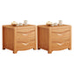 2-drawer Contemporary Night Table Antique Finish Bed Nightstand