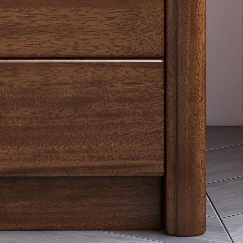 2 Schubladen traditioneller Akzenttisch Nachttisch antikes Finish -Bett Nachttisch