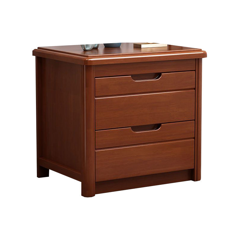 2 Schubladen traditioneller Akzenttisch Nachttisch antikes Finish -Bett Nachttisch