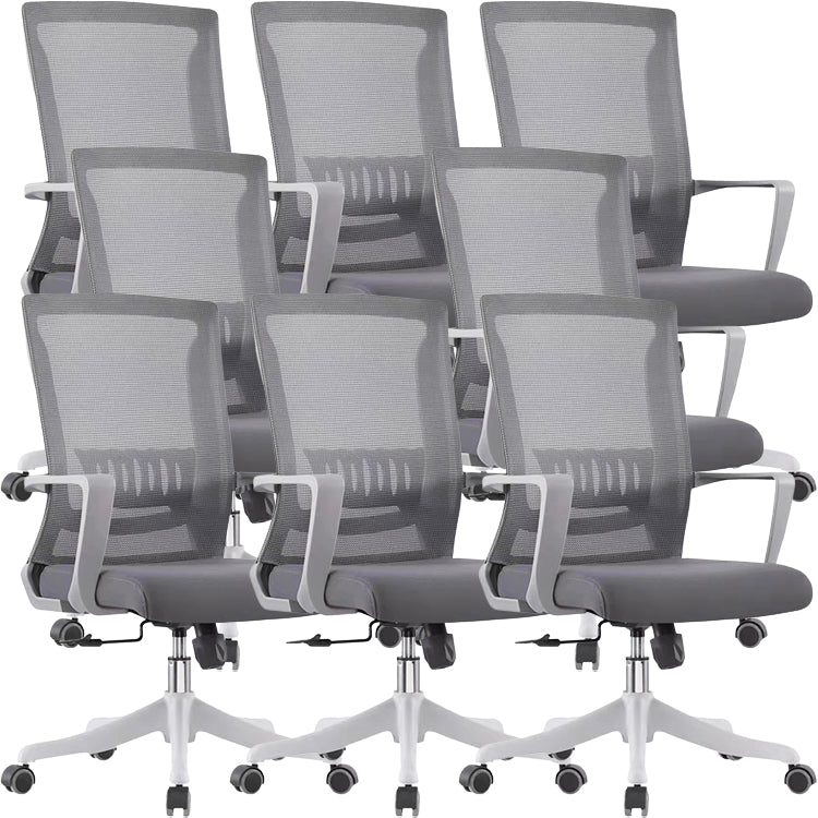 Moderne zwenkstoel Vaste armen Ergonomische verstelbare stoelhoogte Bureaustoel met wielen