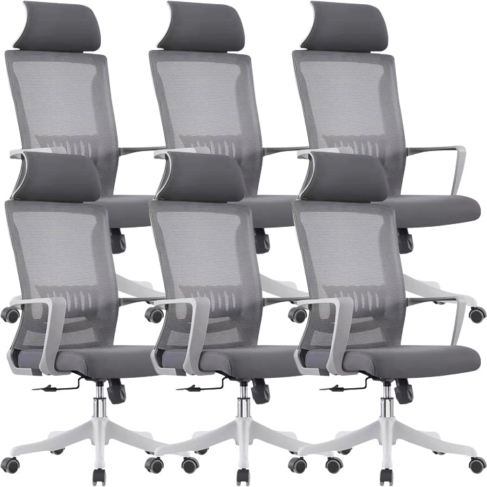 Moderne zwenkstoel Vaste armen Ergonomische verstelbare stoelhoogte Bureaustoel met wielen