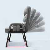 Eigentijdse armstoel verstelbare achterhoogte armstoel met gestoffeerd