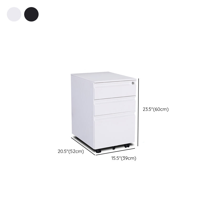 Archivo de archivos de acero contemporáneo Pedestal Pedestal Archiving con bloqueo y almacenamiento