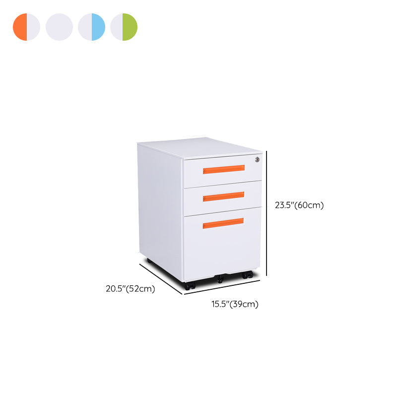 Archivo de archivos de acero contemporáneo Pedestal Pedestal Archiving con bloqueo y almacenamiento