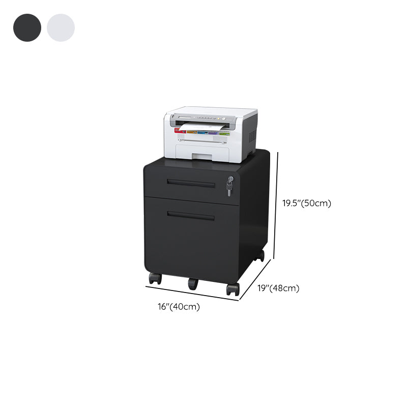 Archivo de archivos de acero contemporáneo Pedestal Pedestal Archiving con bloqueo y almacenamiento