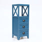 Wooden Storage Chest Dresser American Traditional Dresser with Drawers 12"L x 12"W x 32"H Blue Clearhalo 'Bedroom Furniture' 'Dressers & Chests' 'dressers_chests' 'furn' 'furn_dressers_chests' 'Furniture' 6730470