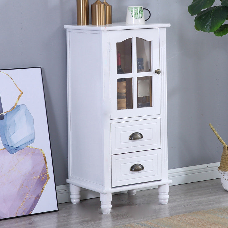Wooden Storage Chest Dresser American Traditional Dresser with Drawers 16"L x 14"W x 35"H White Clearhalo 'Bedroom Furniture' 'Dressers & Chests' 'dressers_chests' 'furn' 'furn_dressers_chests' 'Furniture' 6730472