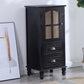 Wooden Storage Chest Dresser American Traditional Dresser with Drawers 16"L x 14"W x 35"H Black Clearhalo 'Bedroom Furniture' 'Dressers & Chests' 'dressers_chests' 'furn' 'furn_dressers_chests' 'Furniture' 6730478