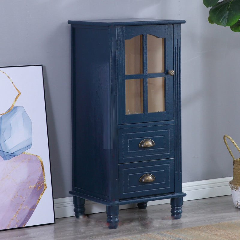 Wooden Storage Chest Dresser American Traditional Dresser with Drawers 16"L x 14"W x 35"H Blue Clearhalo 'Bedroom Furniture' 'Dressers & Chests' 'dressers_chests' 'furn' 'furn_dressers_chests' 'Furniture' 6730482