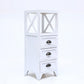 Wooden Storage Chest Dresser American Traditional Dresser with Drawers 12"L x 12"W x 32"H White Clearhalo 'Bedroom Furniture' 'Dressers & Chests' 'dressers_chests' 'furn' 'furn_dressers_chests' 'Furniture' 6730483