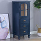 Wooden Storage Chest Dresser American Traditional Dresser with Drawers 16"L x 14"W x 41"H Blue Clearhalo 'Bedroom Furniture' 'Dressers & Chests' 'dressers_chests' 'furn' 'furn_dressers_chests' 'Furniture' 6730485