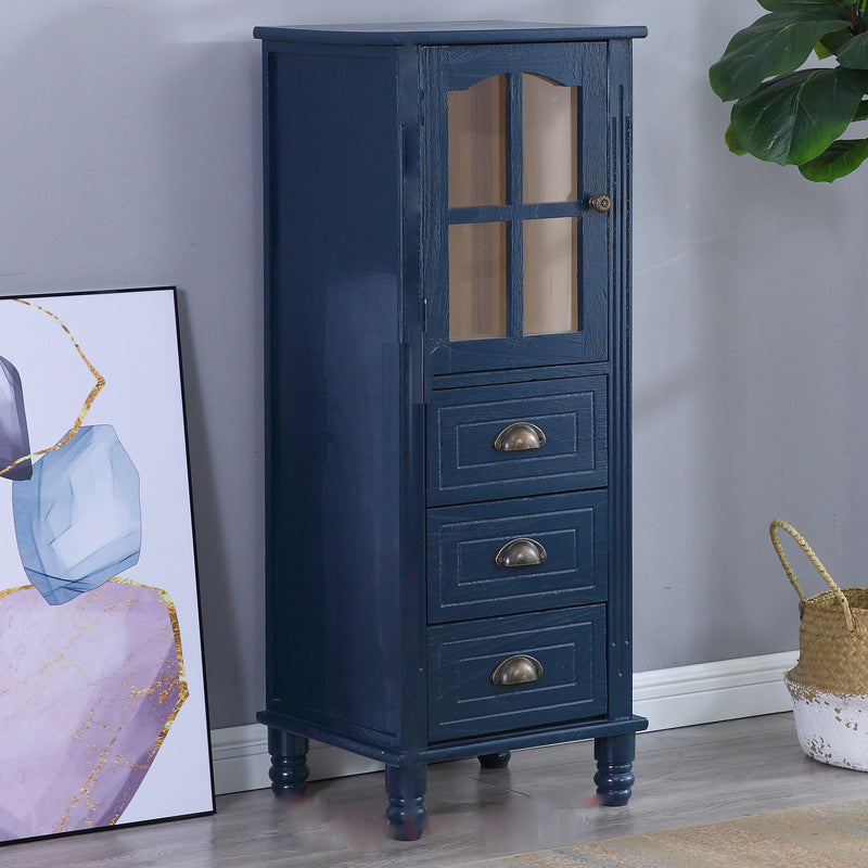 Wooden Storage Chest Dresser American Traditional Dresser with Drawers 16"L x 14"W x 41"H Blue Clearhalo 'Bedroom Furniture' 'Dressers & Chests' 'dressers_chests' 'furn' 'furn_dressers_chests' 'Furniture' 6730485