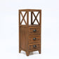 Wooden Storage Chest Dresser American Traditional Dresser with Drawers 12"L x 12"W x 32"H Coffee Clearhalo 'Bedroom Furniture' 'Dressers & Chests' 'dressers_chests' 'furn' 'furn_dressers_chests' 'Furniture' 6730487