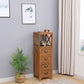Wooden Storage Chest Dresser American Traditional Dresser with Drawers 12"L x 12"W x 38"H Coffee Clearhalo 'Bedroom Furniture' 'Dressers & Chests' 'dressers_chests' 'furn' 'furn_dressers_chests' 'Furniture' 6730488