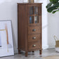 Wooden Storage Chest Dresser American Traditional Dresser with Drawers 16"L x 14"W x 41"H Coffee Clearhalo 'Bedroom Furniture' 'Dressers & Chests' 'dressers_chests' 'furn' 'furn_dressers_chests' 'Furniture' 6730489