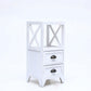 Wooden Storage Chest Dresser American Traditional Dresser with Drawers 12"L x 12"W x 26"H White Clearhalo 'Bedroom Furniture' 'Dressers & Chests' 'dressers_chests' 'furn' 'furn_dressers_chests' 'Furniture' 6730491