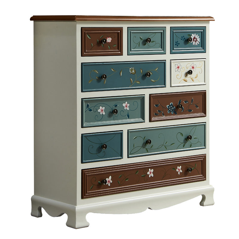 Nautical Bedroom Wooden Storage Chest Horizontal Chest with Drawers 47"L x 14"W x 34"H White Clearhalo 'Bedroom Furniture' 'Dressers & Chests' 'dressers_chests' 'furn' 'furn_dressers_chests' 'Furniture' 6730506