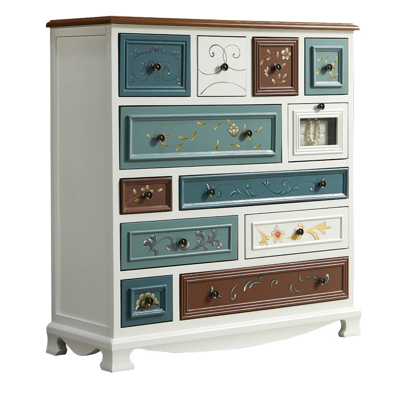 Nautical Bedroom Wooden Storage Chest Horizontal Chest with Drawers 34"L x 15"W x 37"H White Clearhalo 'Bedroom Furniture' 'Dressers & Chests' 'dressers_chests' 'furn' 'furn_dressers_chests' 'Furniture' 6730508
