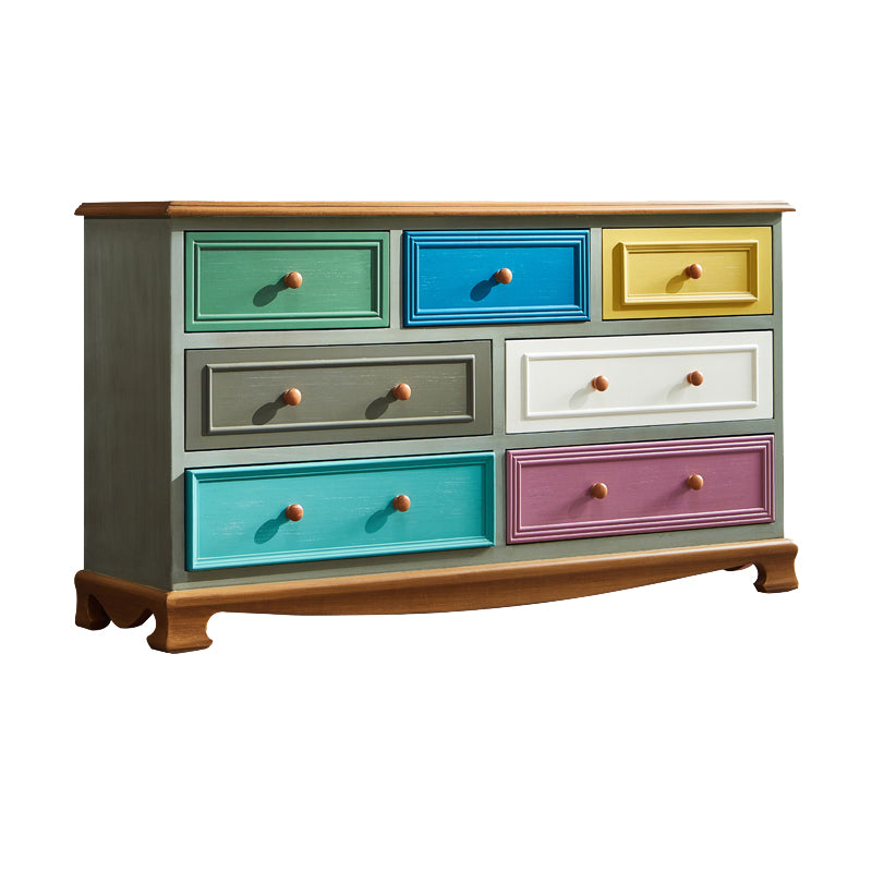 Nautical Bedroom Wooden Storage Chest Horizontal Chest with Drawers Blue Clearhalo 'Bedroom Furniture' 'Dressers & Chests' 'dressers_chests' 'furn' 'furn_dressers_chests' 'Furniture' 6730513