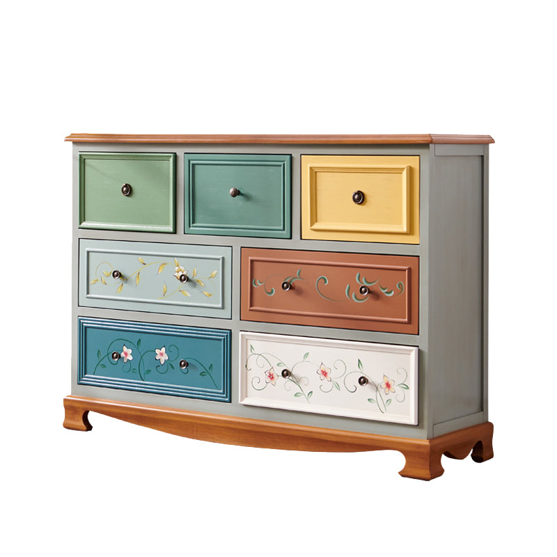 Nautical Bedroom Wooden Storage Chest Horizontal Chest with Drawers Green Clearhalo 'Bedroom Furniture' 'Dressers & Chests' 'dressers_chests' 'furn' 'furn_dressers_chests' 'Furniture' 6730517