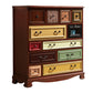 Nautical Bedroom Wooden Storage Chest Horizontal Chest with Drawers 41"L x 16"W x 43"H Nut-Brown Clearhalo 'Bedroom Furniture' 'Dressers & Chests' 'dressers_chests' 'furn' 'furn_dressers_chests' 'Furniture' 6730527