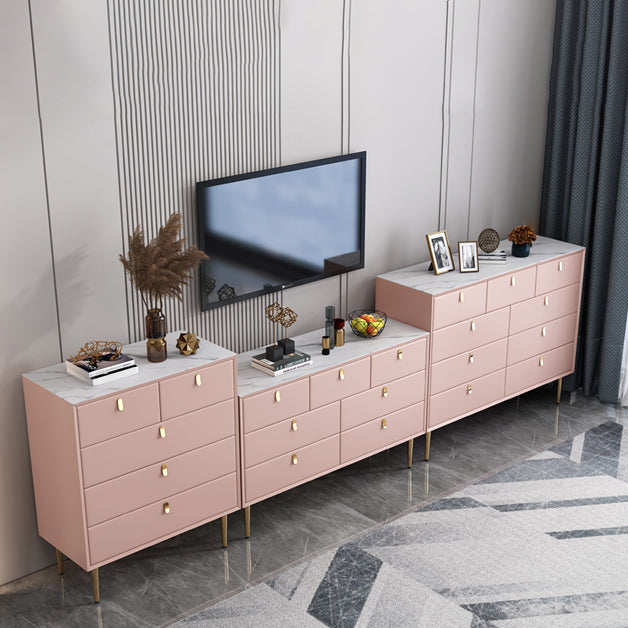 Commode de rangement en pierre Glam classique de 15,6 pouces de largeur avec 5/6/7/9 tiroirs