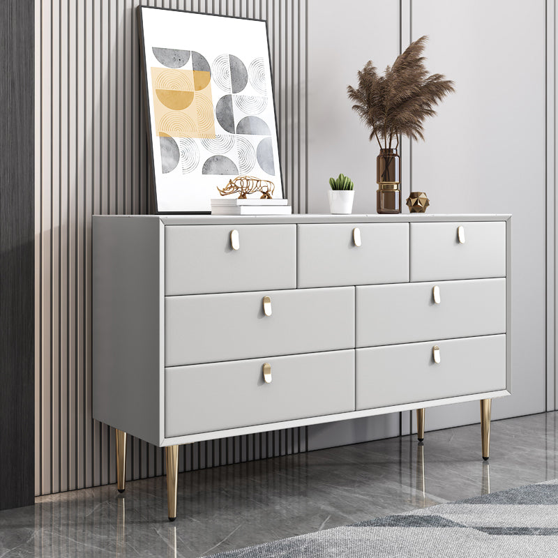 Commode de rangement en pierre Glam classique de 15,6 pouces de largeur avec 5/6/7/9 tiroirs