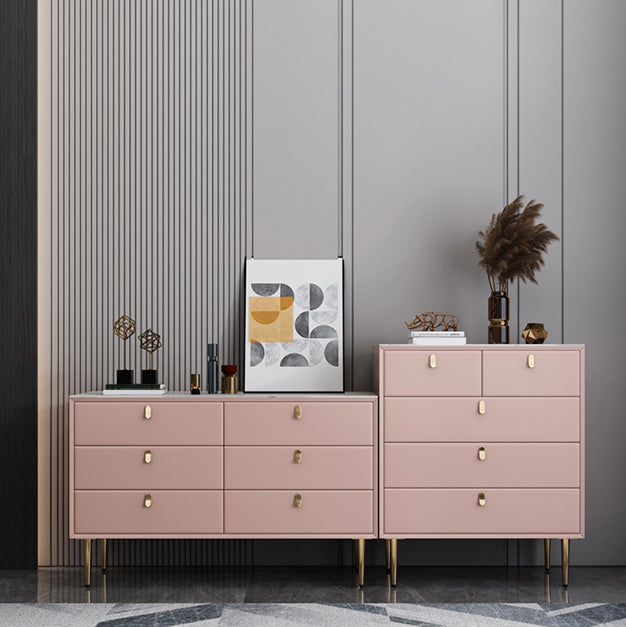 Commode de rangement en pierre Glam classique de 15,6 pouces de largeur avec 5/6/7/9 tiroirs