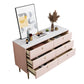 Commode de rangement en pierre Glam classique de 15,6 pouces de largeur avec 5/6/7/9 tiroirs