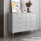 Commode de rangement en pierre Glam classique de 15,6 pouces de largeur avec 5/6/7/9 tiroirs