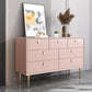 Commode de rangement en pierre Glam classique de 15,6 pouces de largeur avec 5/6/7/9 tiroirs