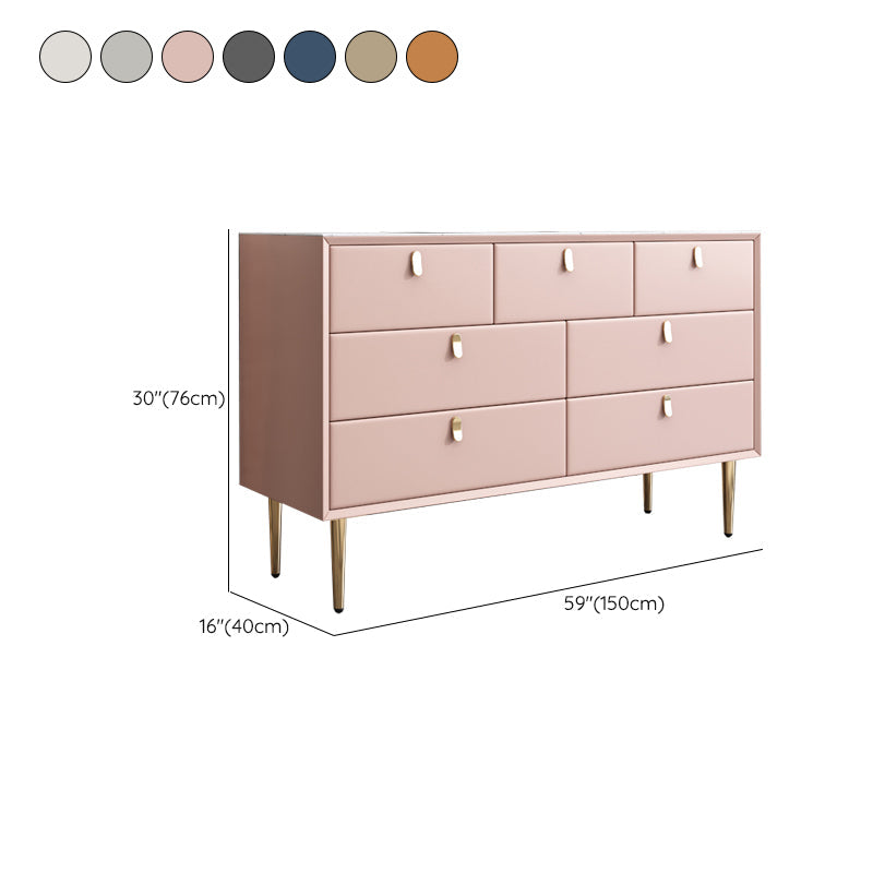 Commode de rangement en pierre Glam classique de 15,6 pouces de largeur avec 5/6/7/9 tiroirs