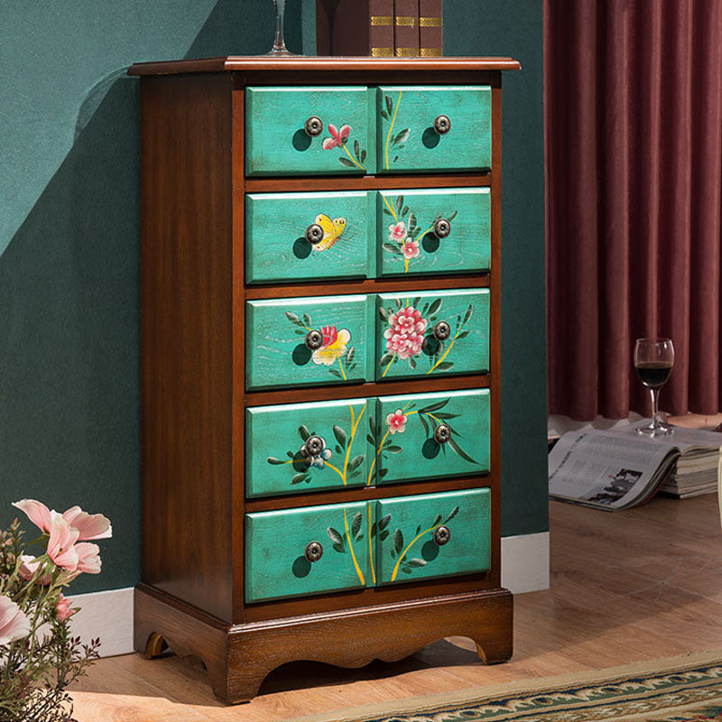 Coffre de rangement vertical en bois côtier pour lingerie, pour chambre à coucher